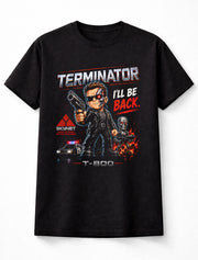 Terminator T-800 Ill Be Back Skynet Sci Fi Action Movie Unisex T-Shirt