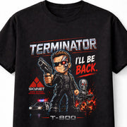 Terminator T-800 Ill Be Back Skynet Sci Fi Action Movie Unisex T-Shirt
