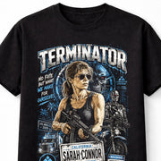 Terminator Sarah Connor T-800 Sci-Fi Action Movie Unisex T-Shirt