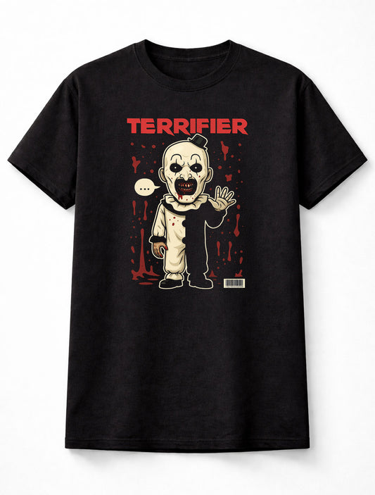 Art the Clown Terrifier Horror Chibi Unisex Black Graphic Tee