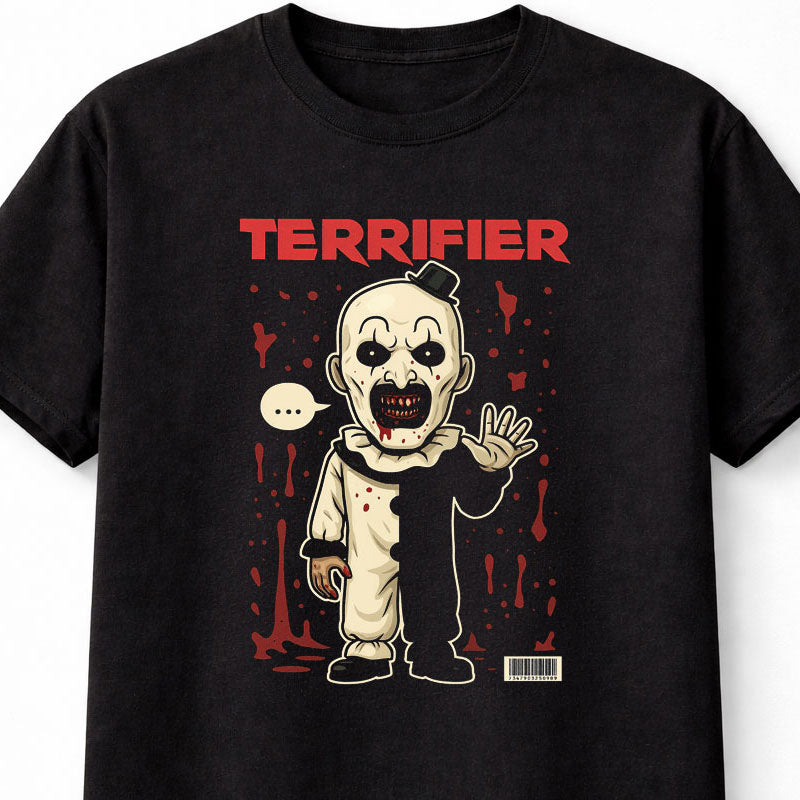 Art the Clown Terrifier Horror Chibi Unisex Black Graphic Tee