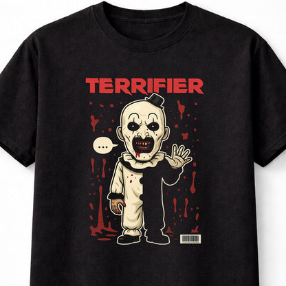 Art the Clown Terrifier Horror Chibi Unisex Black Graphic Tee