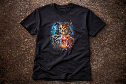 The Beast Beauty and the Beast Skull T Shirt Dark Fairy Tale Gothic Unisex Tee