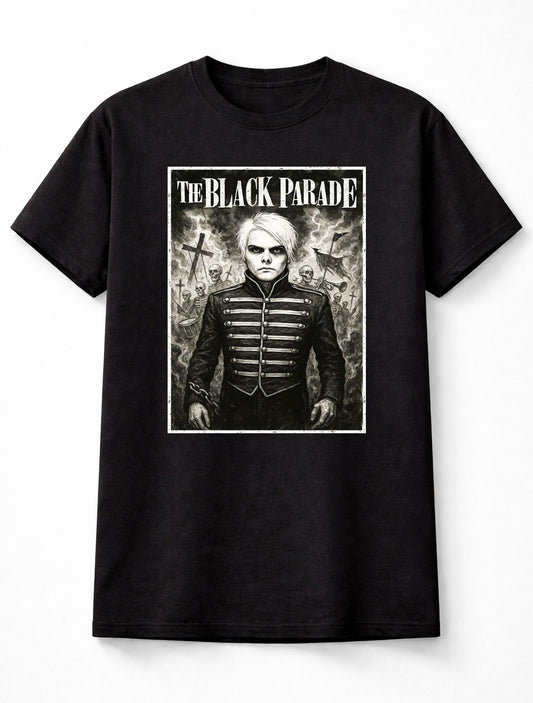 My Chemical Romance T-Shirt The Black Parade Emo Unisex Black Graphic Tee