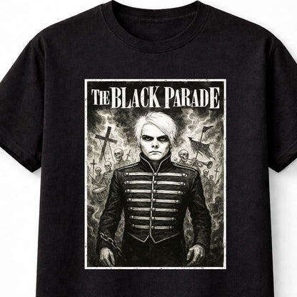My Chemical Romance T-Shirt The Black Parade Emo Unisex Black Graphic Tee