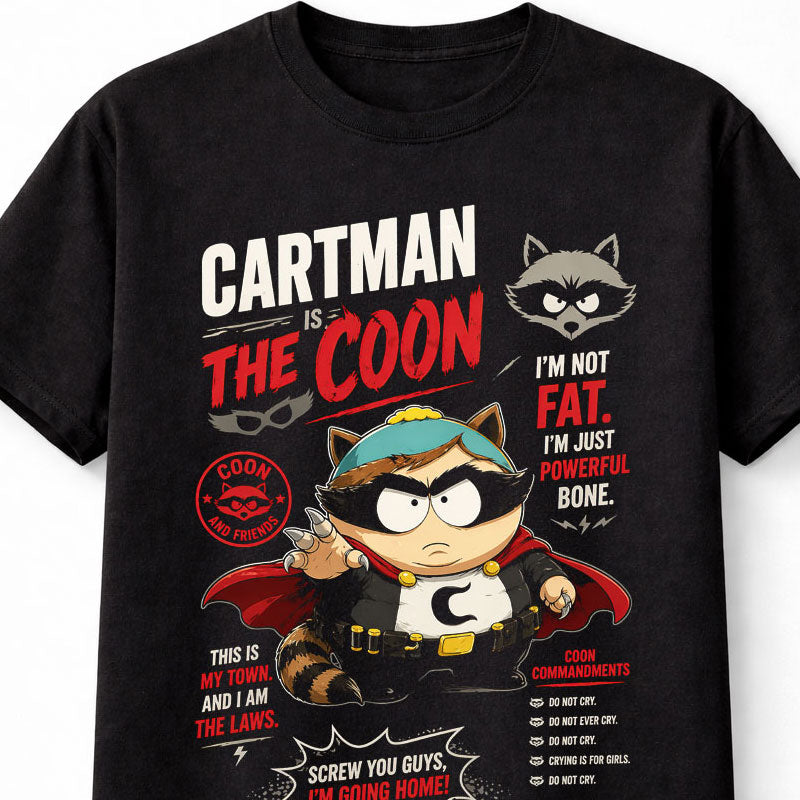 Cartman The Coon T-Shirt South Park Superhero Graphic Tee Eric Cartman Coon And Friends Character Shirt Funny Cartoon Comedy TV Series Adults & Kids Unisex T-Shirt