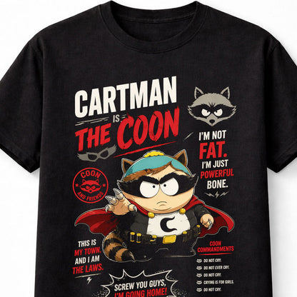 Cartman The Coon T-Shirt South Park Superhero Graphic Tee Eric Cartman Coon And Friends Character Shirt Funny Cartoon Comedy TV Series Adults & Kids Unisex T-Shirt