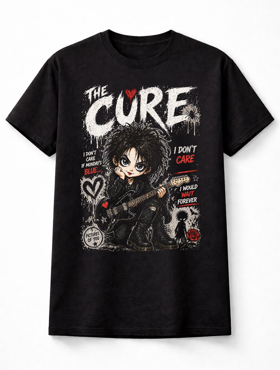 The Cure Pictures Of You Friday I’m In Love Graphic T-Shirt Goth Rock Band Fan Tee Alternative Music Lyrics Shirt Adult & Kids Unisex T-Shirt