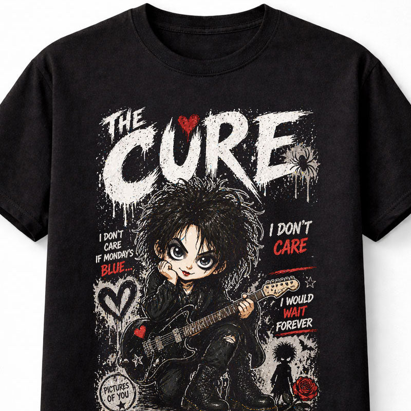 The Cure Pictures Of You Friday I’m In Love Graphic T-Shirt Goth Rock Band Fan Tee Alternative Music Lyrics Shirt Adult & Kids Unisex T-Shirt