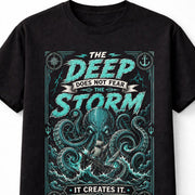 Deep Sea Kraken Octopus Storm Ocean Nautical Quote Unisex T-Shirt