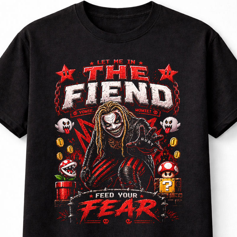The Fiend Let Me In Wrestling T-Shirt – Feed Your Fear Pixel Fan Tee Adults & Kids Unisex T-Shirt
