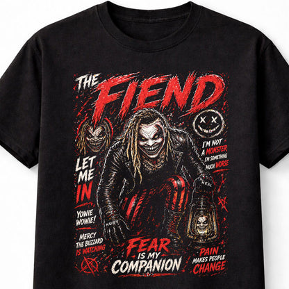 The Fiend Fear Is My Companion Wrestling T-Shirt – Let Me In Horror Mask Fan Tee Adults & Kids Unisex T-Shirt
