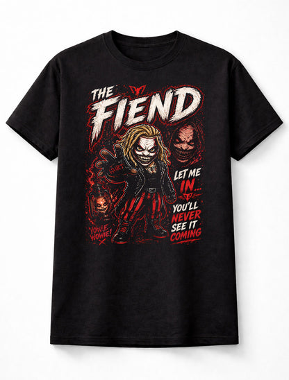 The Fiend Let Me In Wrestling T-Shirt – Horror Mask Graphic Scary Fan Tee Adults & Kids Unisex T-Shirt