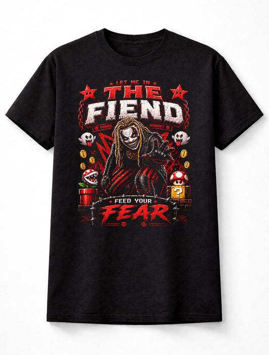 The Fiend Let Me In Wrestling T-Shirt – Feed Your Fear Pixel Fan Tee Adults & Kids Unisex T-Shirt