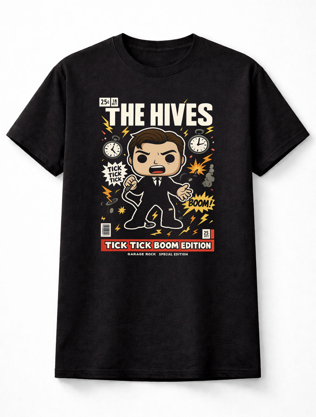 The Hives Tick Tick Boom Graphic T-Shirt Garage Rock Band Indie Music Fan Adults & Kids Unisex T-Shirt