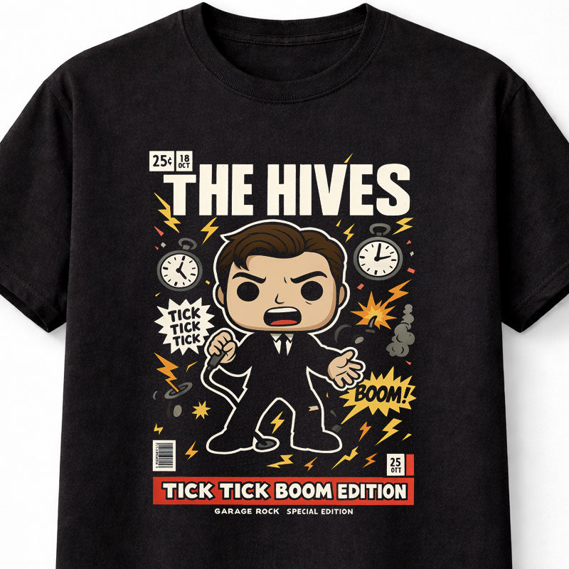 The Hives Tick Tick Boom Graphic T-Shirt Garage Rock Band Indie Music Fan Adults & Kids Unisex T-Shirt