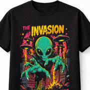 The Invasion Alien UFO Horror Retro Sci Fi Graphic Unisex T-Shirt