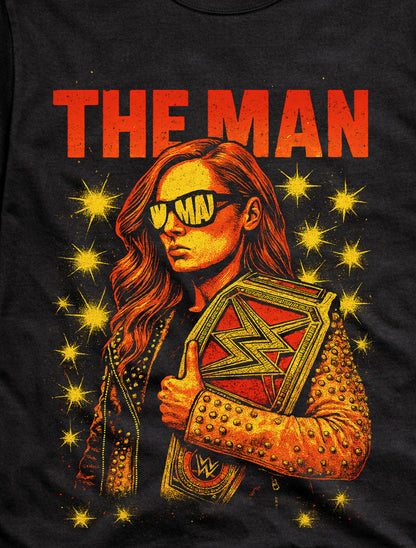 Becky Lynch “The Man” Championship Star Power Adults & Kids Unisex T-Shirt