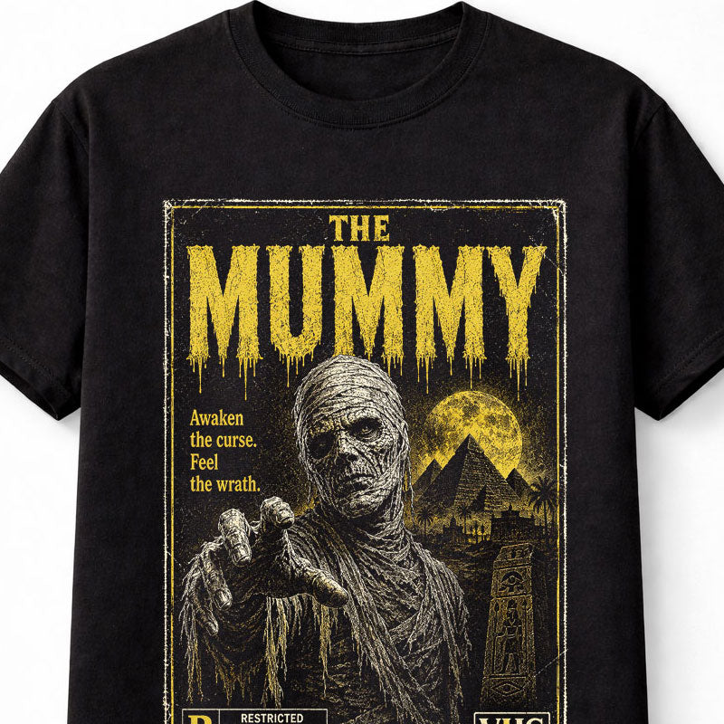 The Mummy Egyptian Monster Vintage Horror VHS Unisex T-Shirt