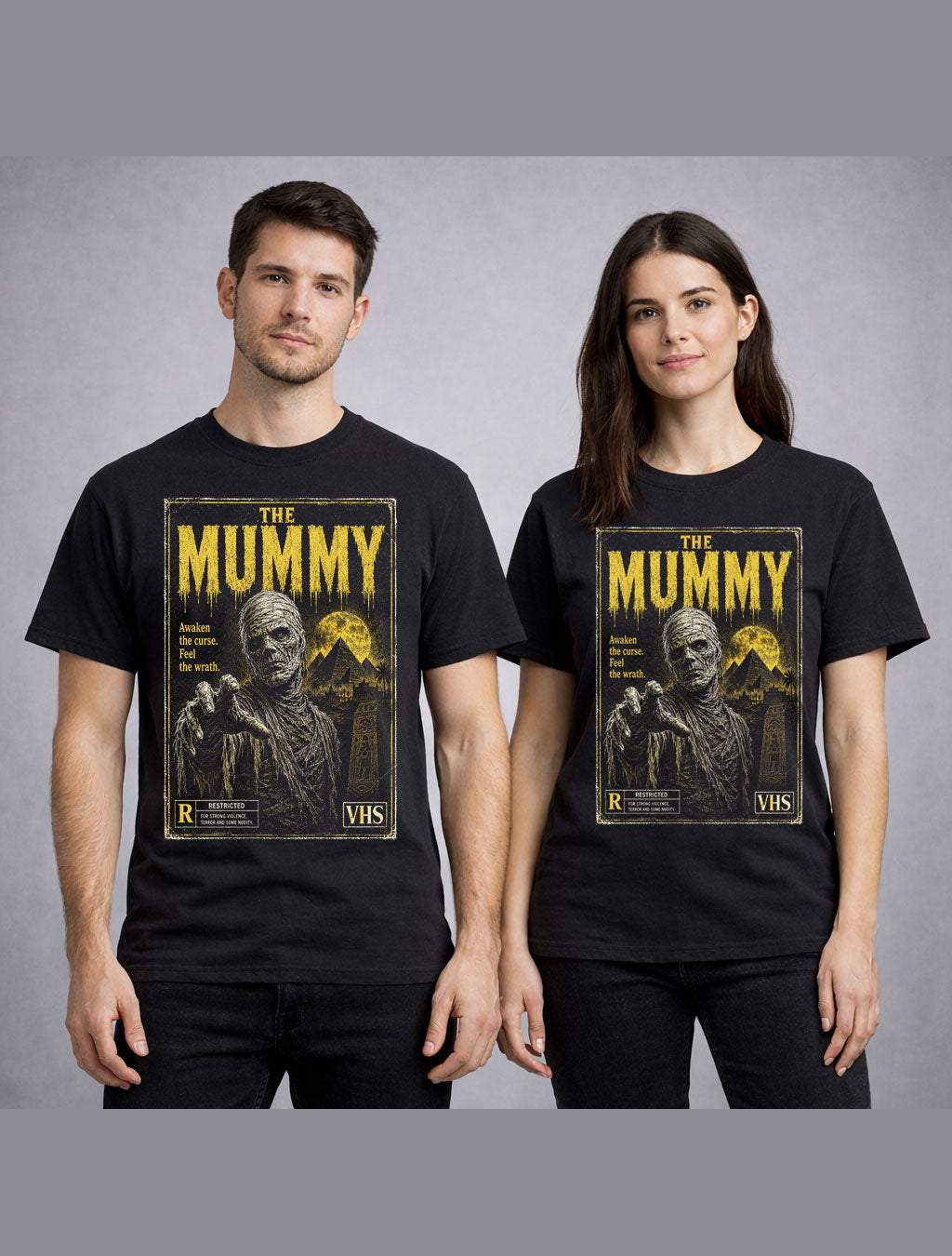 The Mummy Egyptian Monster Vintage Horror VHS Unisex T-Shirt