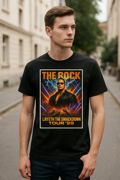The Rock “Know Your Role” Retro Tour T-Shirt | Vintage 90s Wrestling Graphic Tee