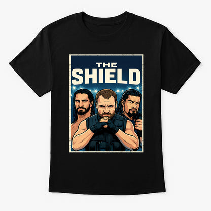 The Shield Retro Wrestling Unisex T-Shirt Believe In The Shield Edition