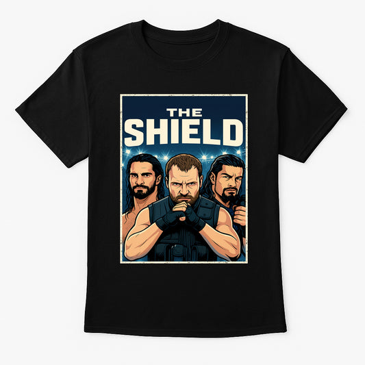 The Shield Retro Wrestling Unisex T-Shirt Believe In The Shield Edition