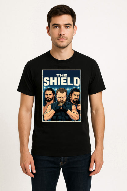 The Shield Retro Wrestling Unisex T-Shirt Believe In The Shield Edition