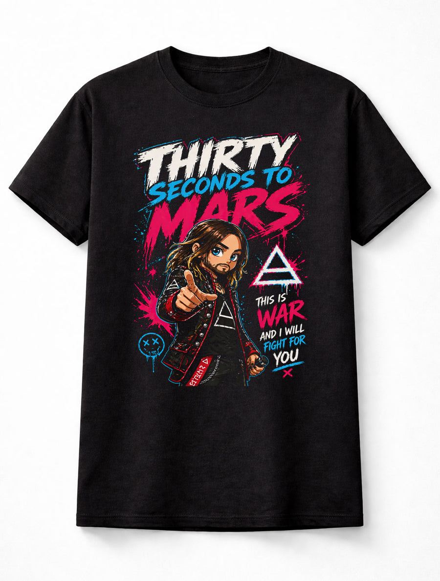 Thirty Seconds To Mars This Is War Graphic T-Shirt Jared Leto Rock Band Music Fan Tee Alternative Rock Adult & Kids Unisex T-Shirt