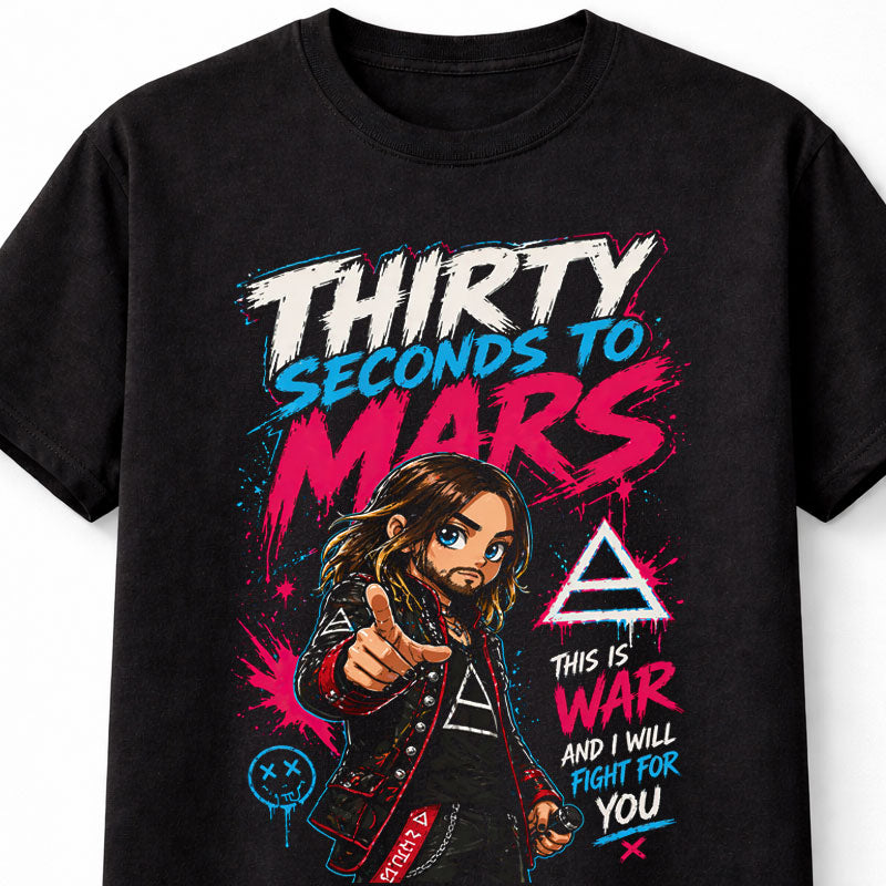 Thirty Seconds To Mars This Is War Graphic T-Shirt Jared Leto Rock Band Music Fan Tee Alternative Rock Adult & Kids Unisex T-Shirt
