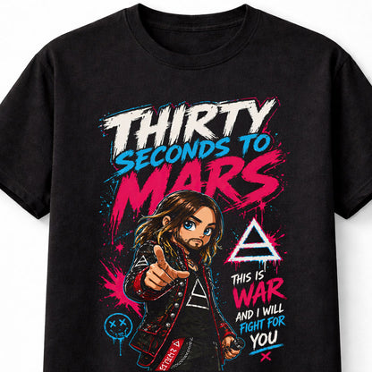 Thirty Seconds To Mars This Is War Graphic T-Shirt Jared Leto Rock Band Music Fan Tee Alternative Rock Adult & Kids Unisex T-Shirt