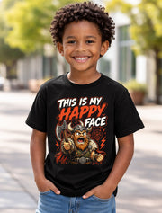 This Is My Happy Face Viking Warrior Norse Axe Funny Unisex T-Shirt