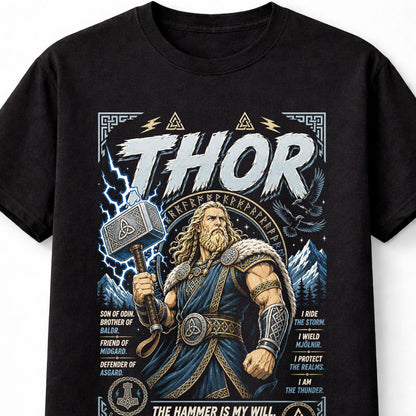 Thor Mjolnir Viking God of Thunder Norse Mythology Unisex T-Shirt