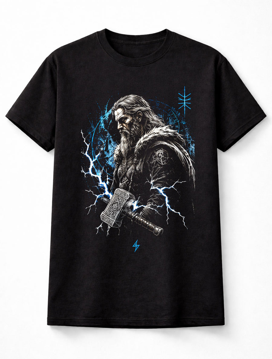 Thor Norse God of Thunder Mjolnir Viking Lightning Mythology Unisex T-Shirt