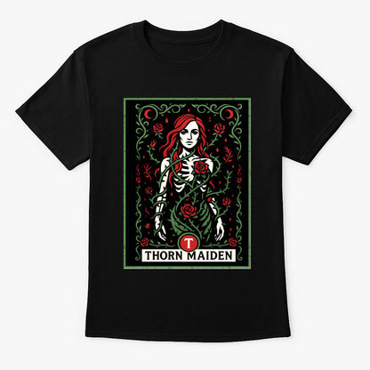 Thorn Maiden Gothic Rose Skeleton Dark Botanical Alternative Unisex T-Shirt