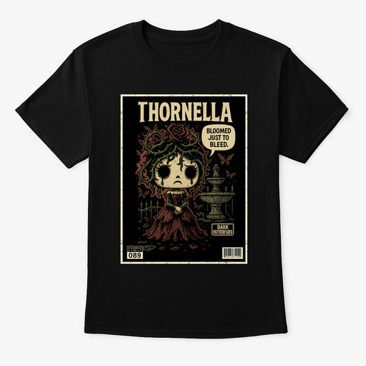 Thornella Unisex T-Shirt Dark Gothic Rose Comic Tee