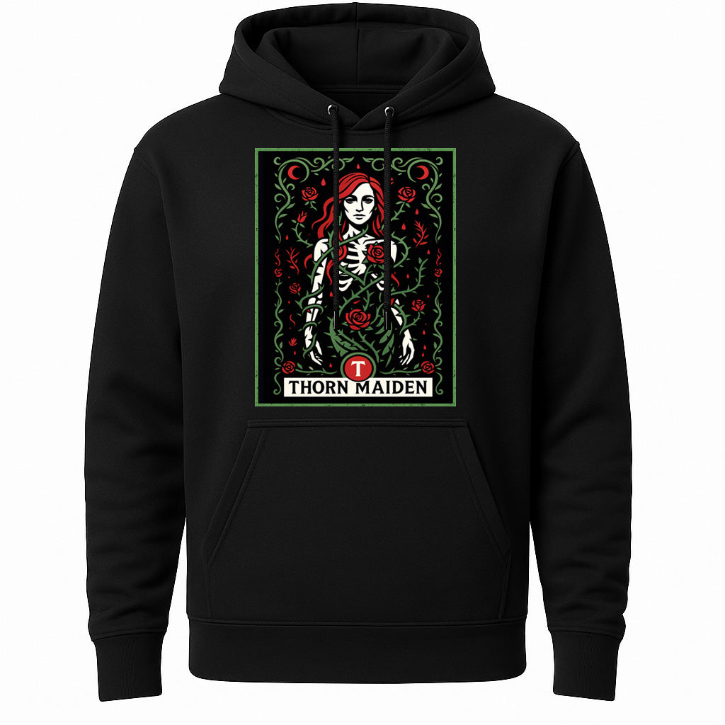 Thorn Maiden Gothic Rose Skeleton Dark Botanical Alternative Unisex T-Shirt