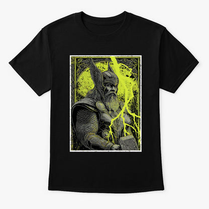 Thunder-Charged Norse God Viking Warrior Mythic Lightning Alternative Unisex T-Shirt