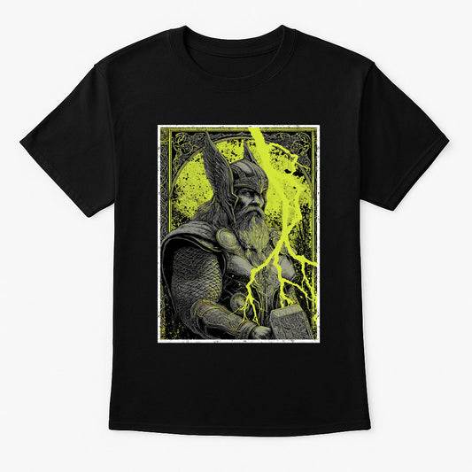 Thunder-Charged Norse God Viking Warrior Mythic Lightning Alternative Unisex T-Shirt