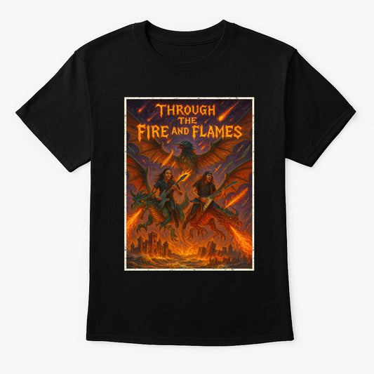 DragonForce – Through the Fire and Flames Unisex T-Shirt Power Metal Band Merch Tee