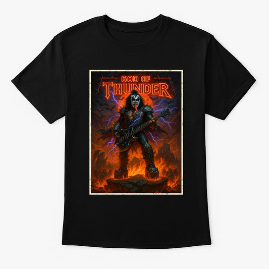 KISS – God of Thunder Unisex T-Shirt Classic Metal Band Merch Tee