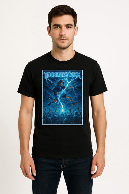 AC/DC Thunderstruck Unisex T-Shirt Classic Rock Heavy Metal Tee