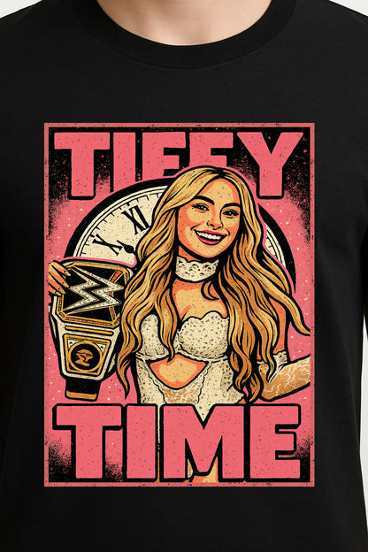 Tiffany Stratton T-Shirt Tiffy Time Glam Style WWE Unisex Black Graphic Tee