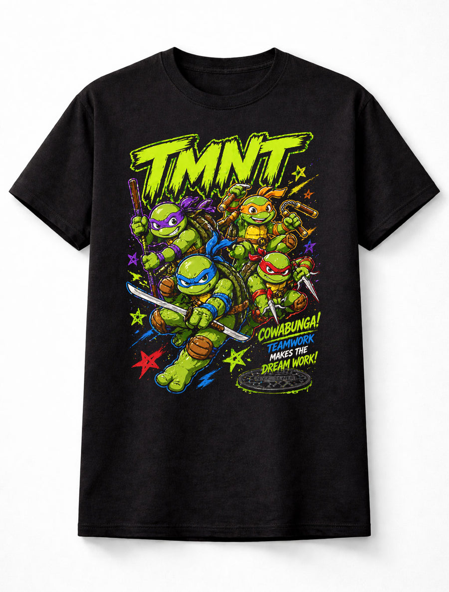 TMNT Ninja Turtles Cowabunga Teamwork Cartoon Unisex T-Shirt