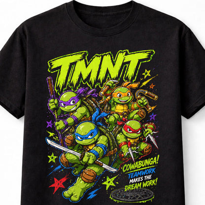 TMNT Ninja Turtles Cowabunga Teamwork Cartoon Unisex T-Shirt