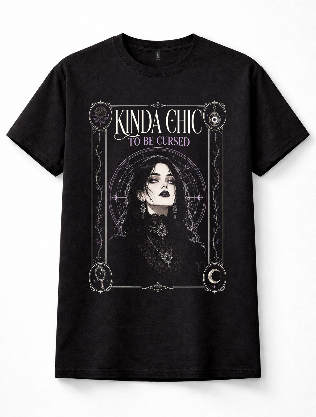 Kinda Chic Cursed Gothic Witch Dark Magic Occult Woman Unisex T-Shirt