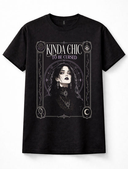 Kinda Chic Cursed Gothic Witch Dark Magic Occult Woman Unisex T-Shirt