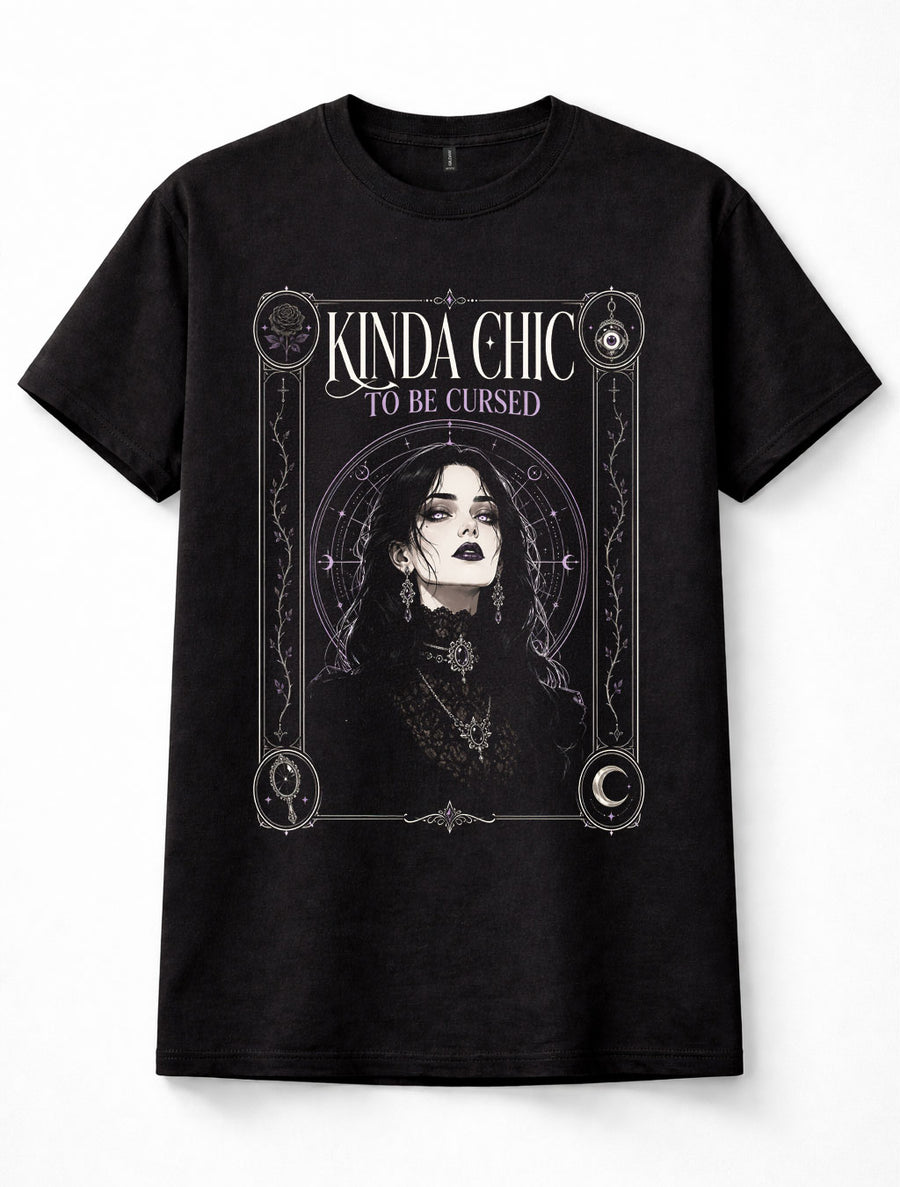 Kinda Chic Cursed Gothic Witch Dark Magic Occult Woman Unisex T-Shirt