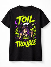 Toil And Trouble Witch Halloween Magic Cauldron Gothic Unisex T-Shirt