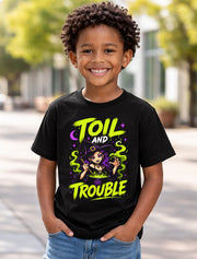 Toil And Trouble Witch Halloween Magic Cauldron Gothic Unisex T-Shirt